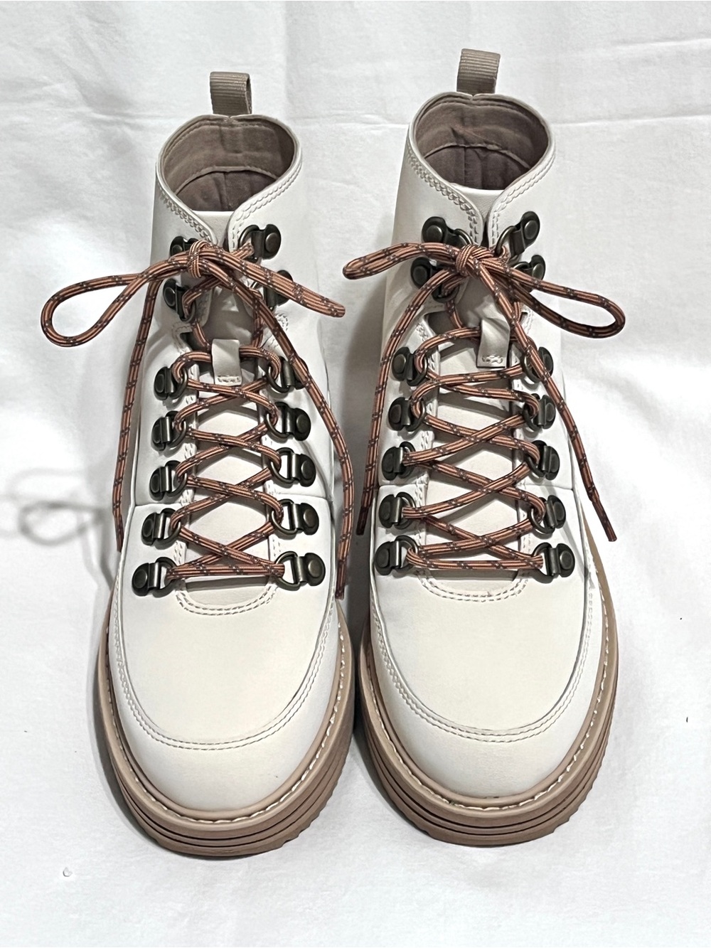 Teva Women’s Midform Water-Repellent Leather Lace Up Boots White Swan Size 6 - Picture 3 of 7